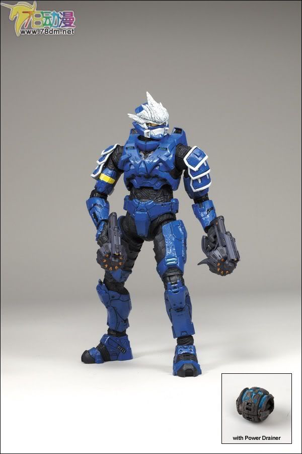 麦克法兰系列玩具 游戏与动画系列 光环2009装备版第一弹 SPARTAN SOLDIER HAYABUSA (BLUE)