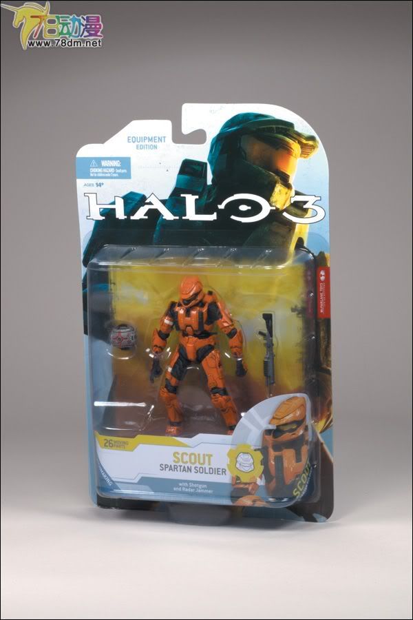 麦克法兰系列玩具 游戏与动画系列 光环2009装备版第一弹 SPARTAN SOLDIER SCOUT (ORANGE)