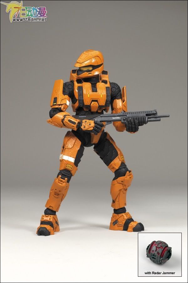 麦克法兰系列玩具 游戏与动画系列 光环2009装备版第一弹 SPARTAN SOLDIER SCOUT (ORANGE)