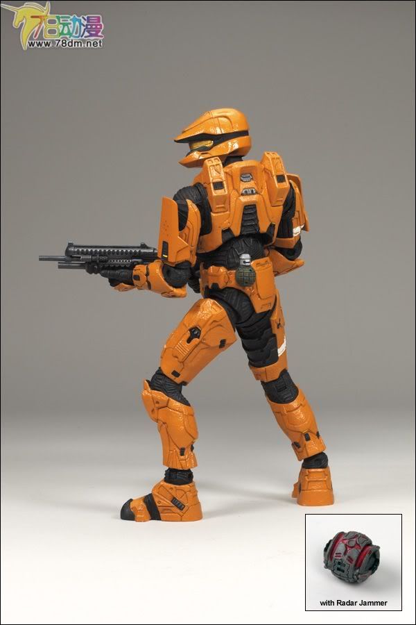 麦克法兰系列玩具 游戏与动画系列 光环2009装备版第一弹 SPARTAN SOLDIER SCOUT (ORANGE)