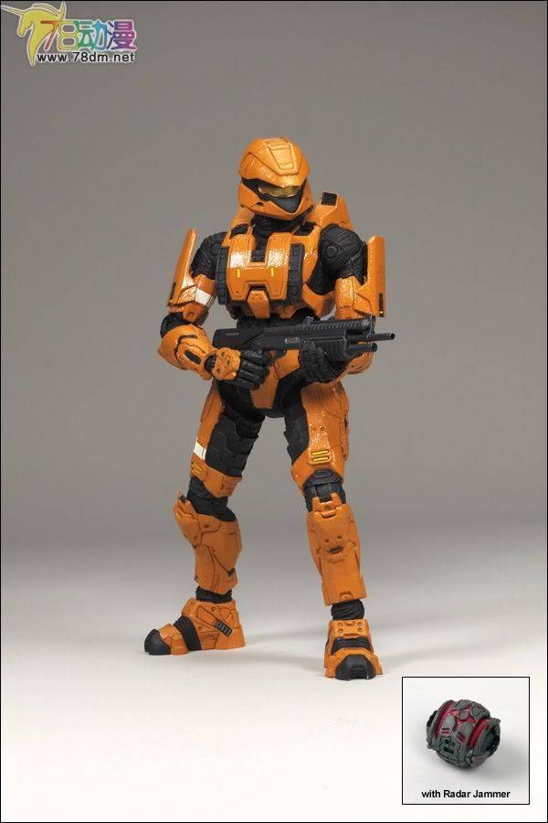 麦克法兰系列玩具 游戏与动画系列 光环2009装备版第一弹 SPARTAN SOLDIER SCOUT (ORANGE)