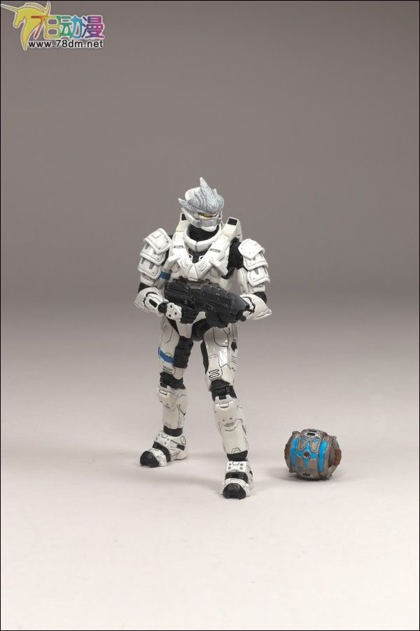 麦克法兰系列玩具 游戏与动画系列 光环2009装备版第2弹 SPARTAN SOLDIER HAYABUSA (WHITE)