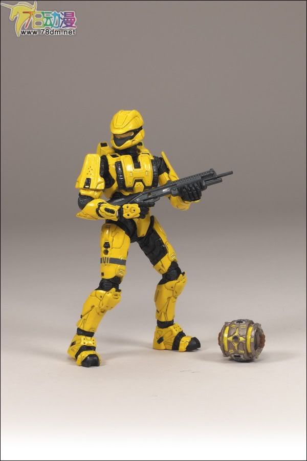 麦克法兰系列玩具 游戏与动画系列 光环2009装备版第2弹 SPARTAN SOLDIER SCOUT (YELLOW)