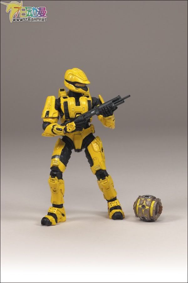 麦克法兰系列玩具 游戏与动画系列 光环2009装备版第2弹 SPARTAN SOLDIER SCOUT (YELLOW)