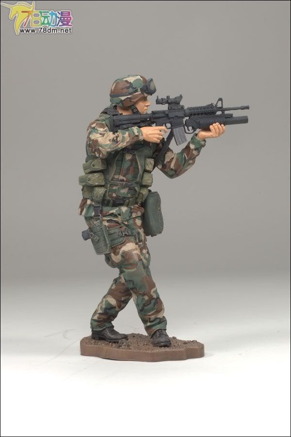 麦克法兰系列玩具 兵人系列 3寸麦克法兰兵人 第一代 ARMY PARATROOPER 伞兵