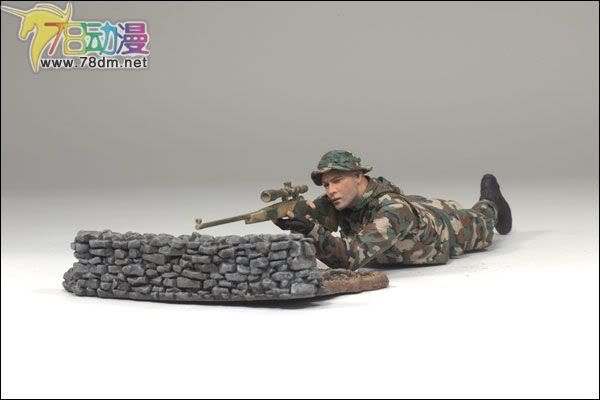麦克法兰系列玩具 兵人系列 3寸麦克法兰兵人 第一代 MARINE CORPS RECON SNIPER 海军陆战队 狙击手