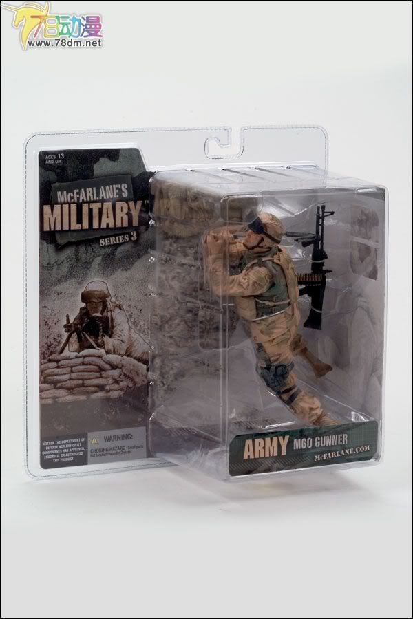 麦克法兰系列玩具 兵人系列 麦克法兰兵人 第三代 ARMY M60 MACHINE GUNNER  M60机枪手