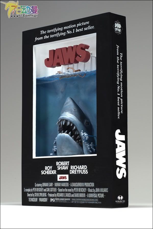 麦克法兰系列玩具 电影系列的俱乐部版、特别版、重涂版等玩具 3D MOVIE POSTER: JAWS 大白鲨