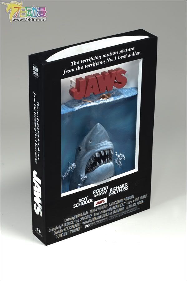 麦克法兰系列玩具 电影系列的俱乐部版、特别版、重涂版等玩具 3D MOVIE POSTER: JAWS 大白鲨