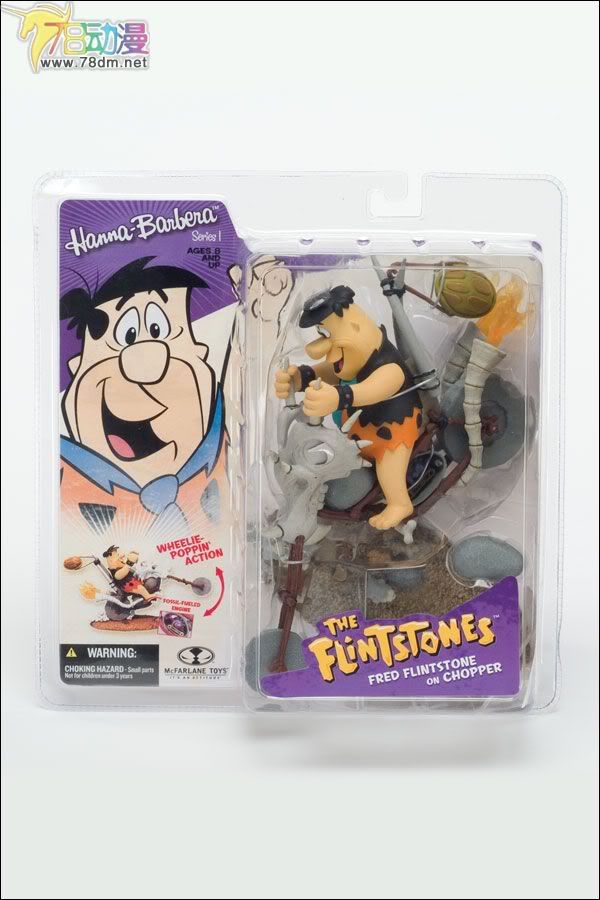 麦克法兰系列玩具 电影系列 汉娜芭芭拉卡通系列1 FRED FLINTSTONE ON CHOPPER  摩登原始人