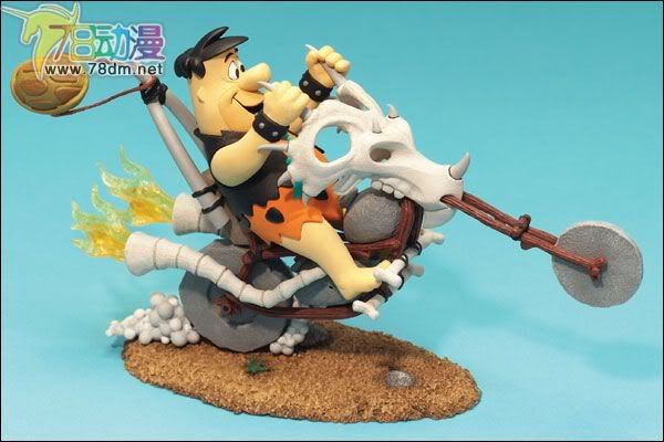 麦克法兰系列玩具 电影系列 汉娜芭芭拉卡通系列1 FRED FLINTSTONE ON CHOPPER  摩登原始人