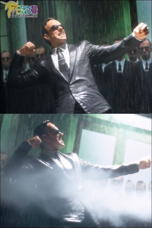 麦克法兰系列玩具 电影系列 黑客帝国第2代 AGENT SMITH 雨中决斗干探史密斯
