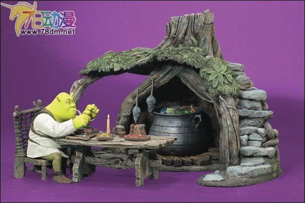 麦克法兰系列玩具 电影系列 怪物史莱克场景系列 SHREK'S SWAMP HOUSE  史莱克沼泽的家