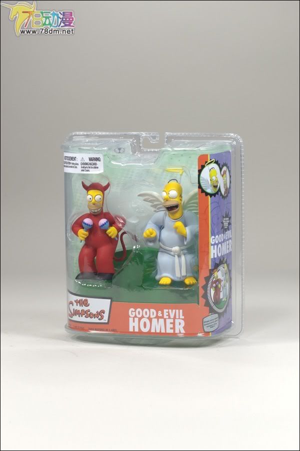麦克法兰系列玩具 电影系列 辛普森一家 第2代 GOOD/EVIL HOMER  天使荷马与恶魔荷马