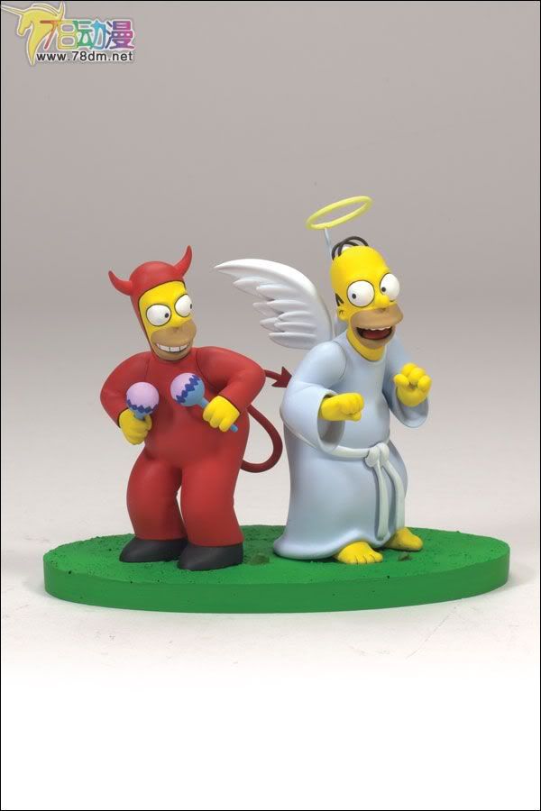 麦克法兰系列玩具 电影系列 辛普森一家 第2代 GOOD/EVIL HOMER  天使荷马与恶魔荷马