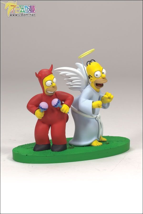 麦克法兰系列玩具 电影系列 辛普森一家 第2代 GOOD/EVIL HOMER  天使荷马与恶魔荷马