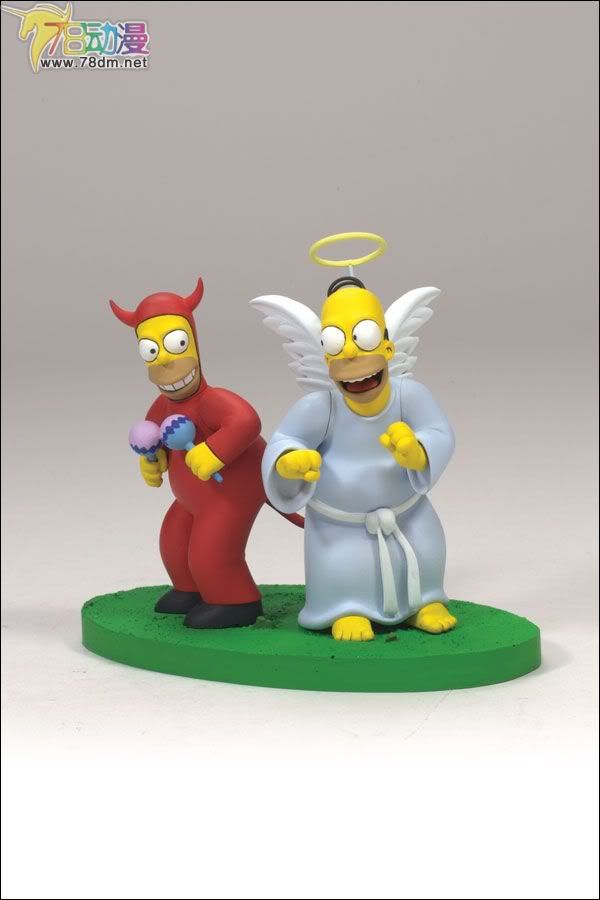 麦克法兰系列玩具 电影系列 辛普森一家 第2代 GOOD/EVIL HOMER  天使荷马与恶魔荷马