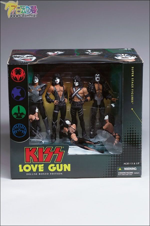 麦克法兰系列玩具 音乐系列的俱乐部版、特别版、重涂版等玩具 KISS LOVE GUN 豪华盒装版