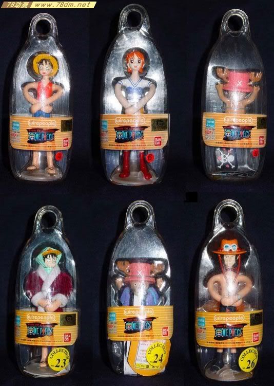 海贼王周边 海贼王塑料瓶装人形集