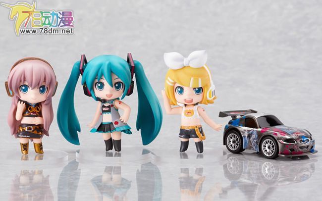 Nendoroid Q版粘土系列 迷你系列 NO.p17 初音/镜音/巡音 RQ 赛车女郎 黑车版