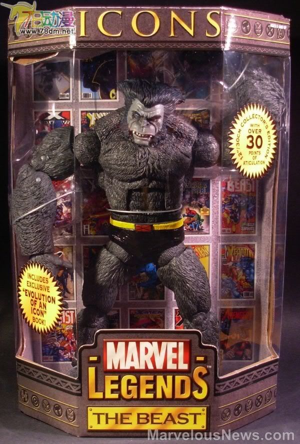 Marvel Legends Icons Series 3  12寸惊奇漫画传奇系列 第3代 Beast 蓝兽