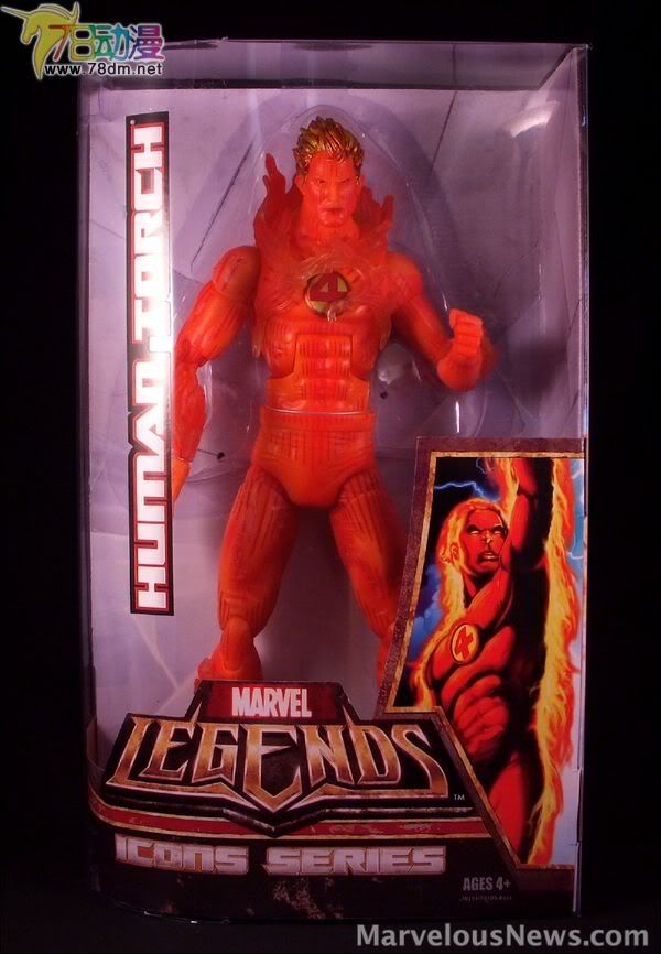 Marvel Legends Icons Series Wave 3  孩之宝12寸惊奇漫画传奇系列 第3代 Human Torch 霹雳火