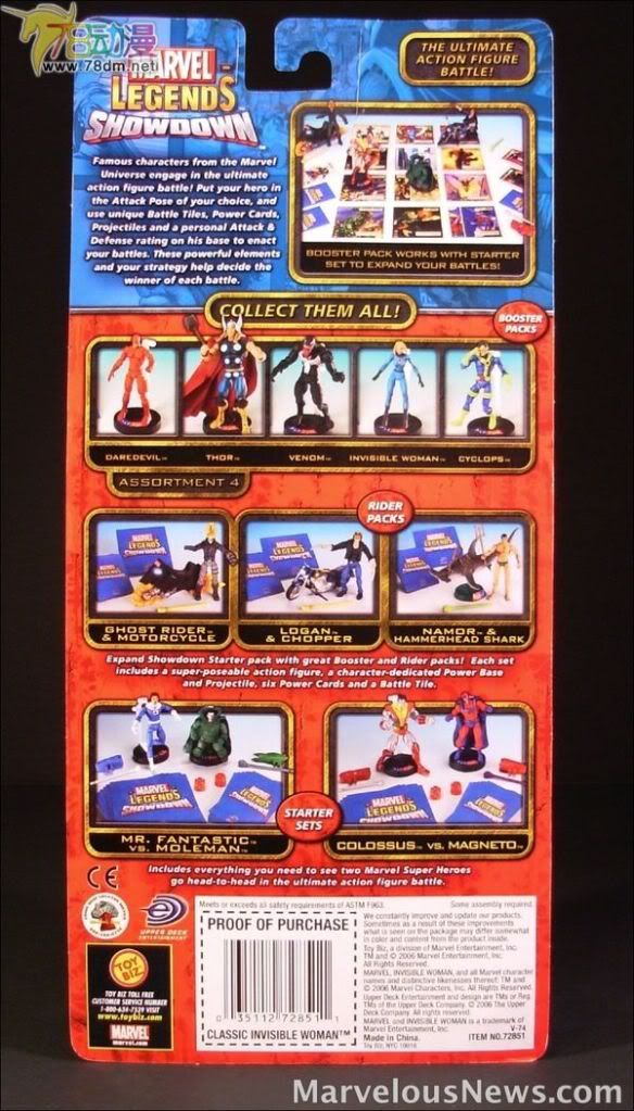 4寸惊奇漫画传奇Showdown系列 Booster Packs 第4代 Classic Invisible Woman 经典隐形女