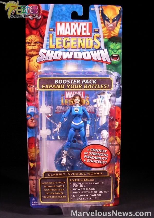 4寸惊奇漫画传奇Showdown系列 Booster Packs 第4代 经典隐形女 特别版 白鞋