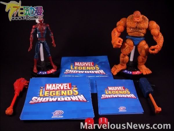 4寸惊奇漫画传奇Showdown系列 Starter Packs 第1代 Spider-Man vs. Thing 蜘蛛侠VS石头人