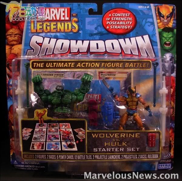 4寸惊奇漫画传奇Showdown系列 Starter Packs 第1代 Wolverine vs. Hulk 金刚狼VS绿巨人