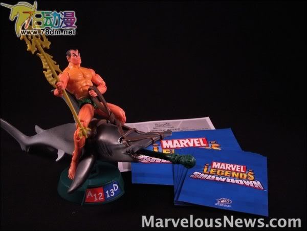 4寸惊奇漫画传奇Showdown系列 Booster Packs Namor & Hammerhead Shark  纳莫与鲨鱼艇