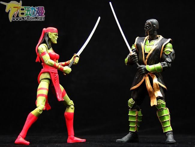 Marvel Legends Twin Packs  双人套装第1代 Skrull Elektra and Ronin  Skrull族黑天使与浪人