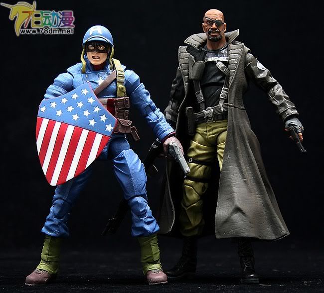Marvel Legends Twin Packs  双人套装第1代 Ultimate Nick Fury and   Ultimate Captain America 终极独眼侠与终极美国队长