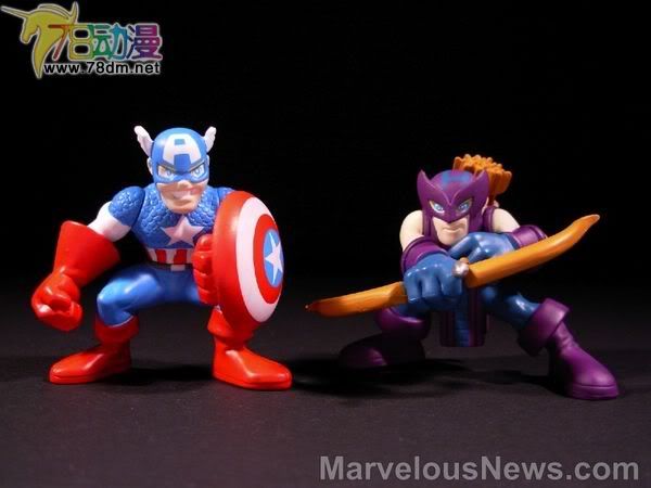 惊奇漫画超级英雄小队 第1代 Hawkeye & Captain America 鹰眼与美国队长