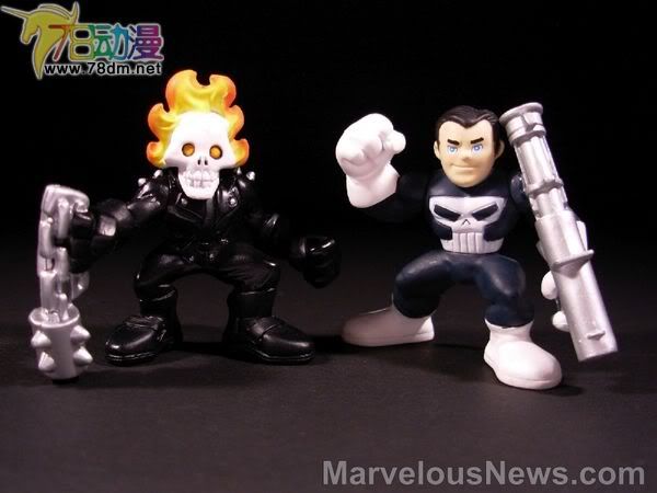 惊奇漫画超级英雄小队 第2代 Punisher & Ghost Rider 惩罚者与恶灵骑士