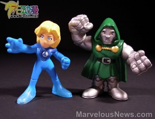 惊奇漫画超级英雄小队 第3代 Invisible Woman & Doctor Doom 隐形女与末日博士