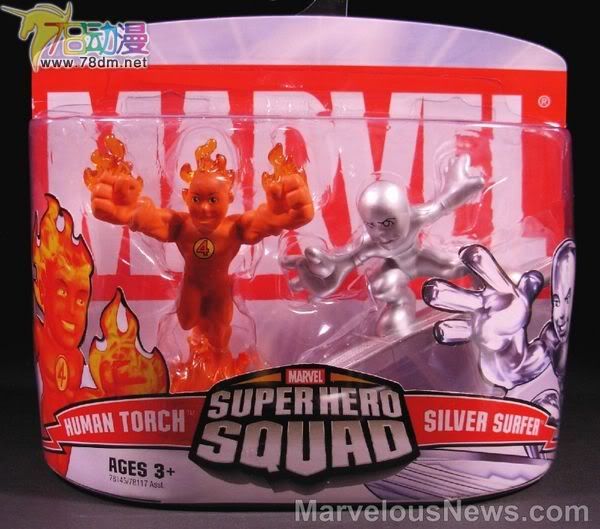 惊奇漫画超级英雄小队 第3代 Human Torch & Silver Surfer 霹雳火与银影侠