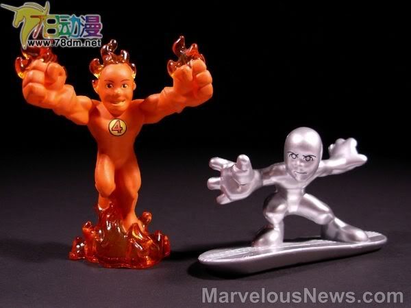 惊奇漫画超级英雄小队 第3代 Human Torch & Silver Surfer 霹雳火与银影侠