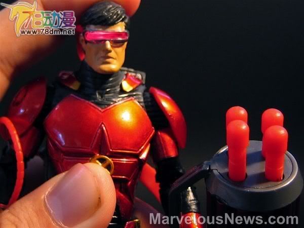 X战警可动系列 第1代 Ruby Quartz Armor Cyclops 红宝石盔甲 独眼龙