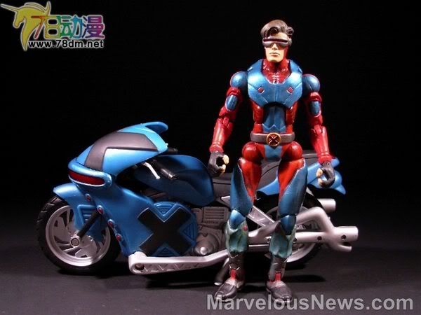 X战警可动系列 摩托版 X-Treme Mutant Cycle Cyclops 独眼龙与摩托车