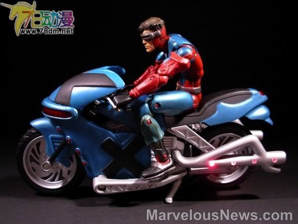 X战警可动系列 摩托版 X-Treme Mutant Cycle Cyclops 独眼龙与摩托车