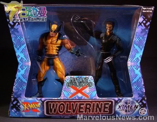 X战警电影版 第2代 Wolverine - Mutant Evolution of X Twin Pack  漫画版和电影版金刚狼套装
