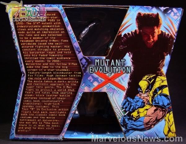 X战警电影版 第2代 Wolverine - Mutant Evolution of X Twin Pack  漫画版和电影版金刚狼套装