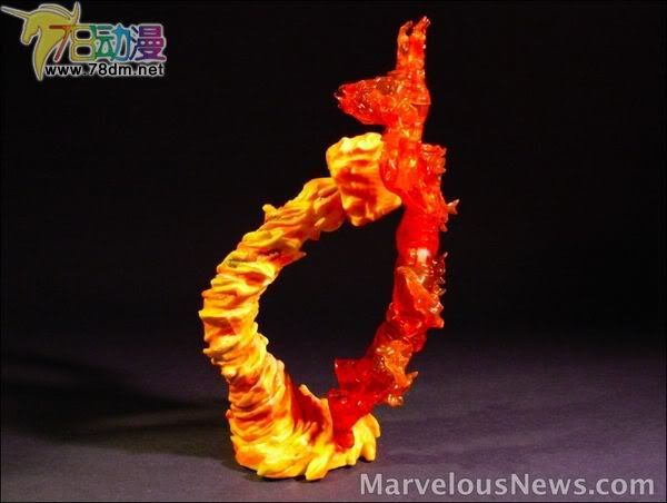 神奇四侠电影版1可动系列玩具 6寸系列第1代 Flame-On Human Torch 霹雳火