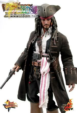 HOT TOYS 美系玩具专区 加勒比海盗3 12寸杰克斯派瑞