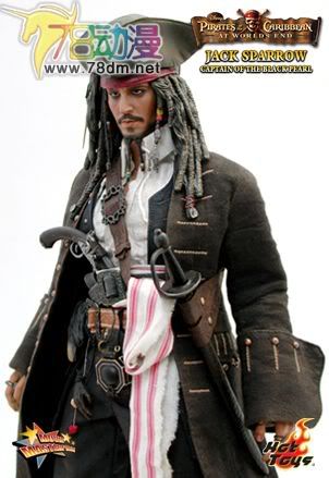 HOT TOYS 美系玩具专区 加勒比海盗3 12寸杰克斯派瑞