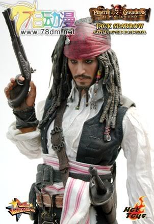 HOT TOYS 美系玩具专区 加勒比海盗3 12寸杰克斯派瑞
