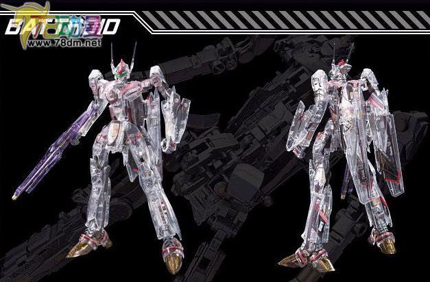 万代拼装模型 太空堡垒 超时空要塞 VF-25F 河森正治监修透明限定版