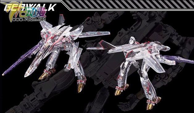 万代拼装模型 太空堡垒 超时空要塞 VF-25F 河森正治监修透明限定版