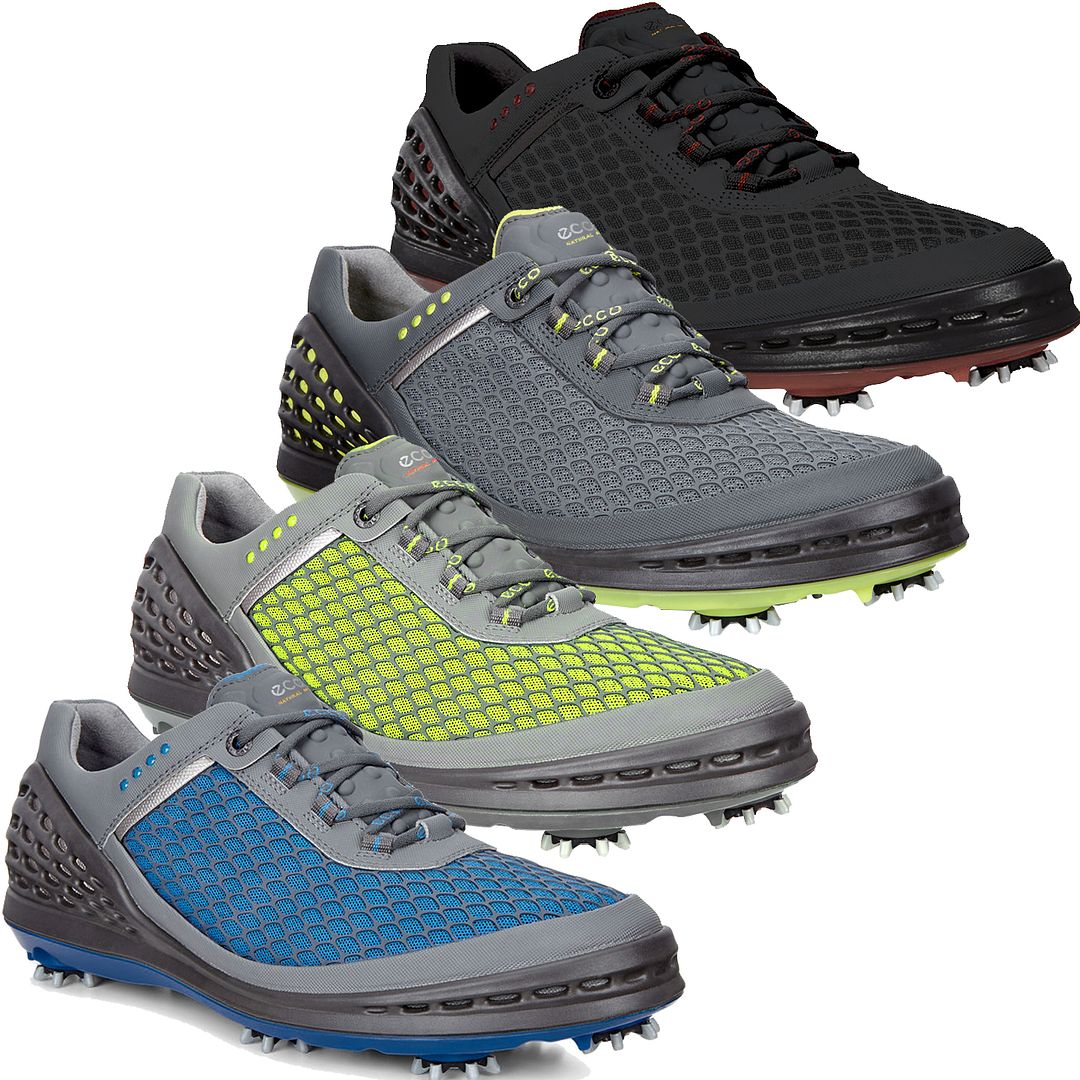 ECCO Golf Cage Evo Spikes Waterproof Hydromax Leather Mens Golf Shoes